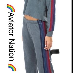 Aviator Nation 5 Stripe Sweatpant XS LIKE NEW